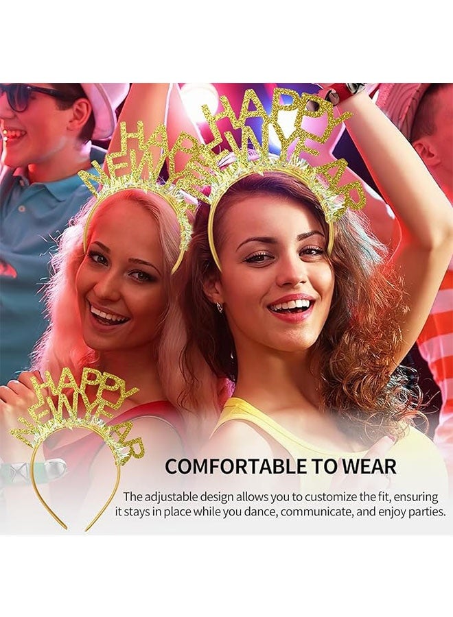 سعيد رأس السنة الجديدة 2026, عشية رأس السنة الحزب الرأس الديكورات, شعر لامع لامع حلقة, مهرجان السنة الجديدة الاحتفال زي الرأس صورة الدعائم هدايا للأطفال البالغين - Image 4